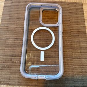 Clear Protective Phone Case with MagSafe Compatibility. Otterbox brand